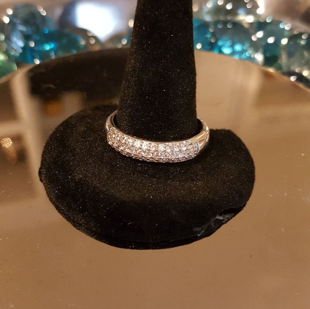 STERLING SILVER PAVE BAND